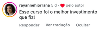 Rayanne Hiorrana - Esse curso foi o melhor investimento que fiz