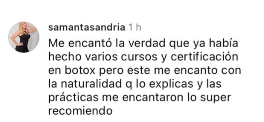 Testimonio de Samanta Sandria sobre la naturalidad y prácticas del curso